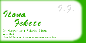 ilona fekete business card